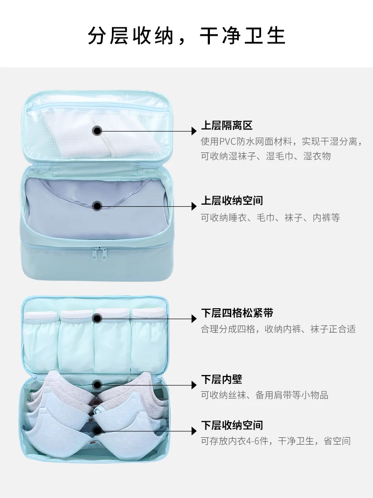 Дорожная сумка для хранения большой органайзер наушников косметики розовый