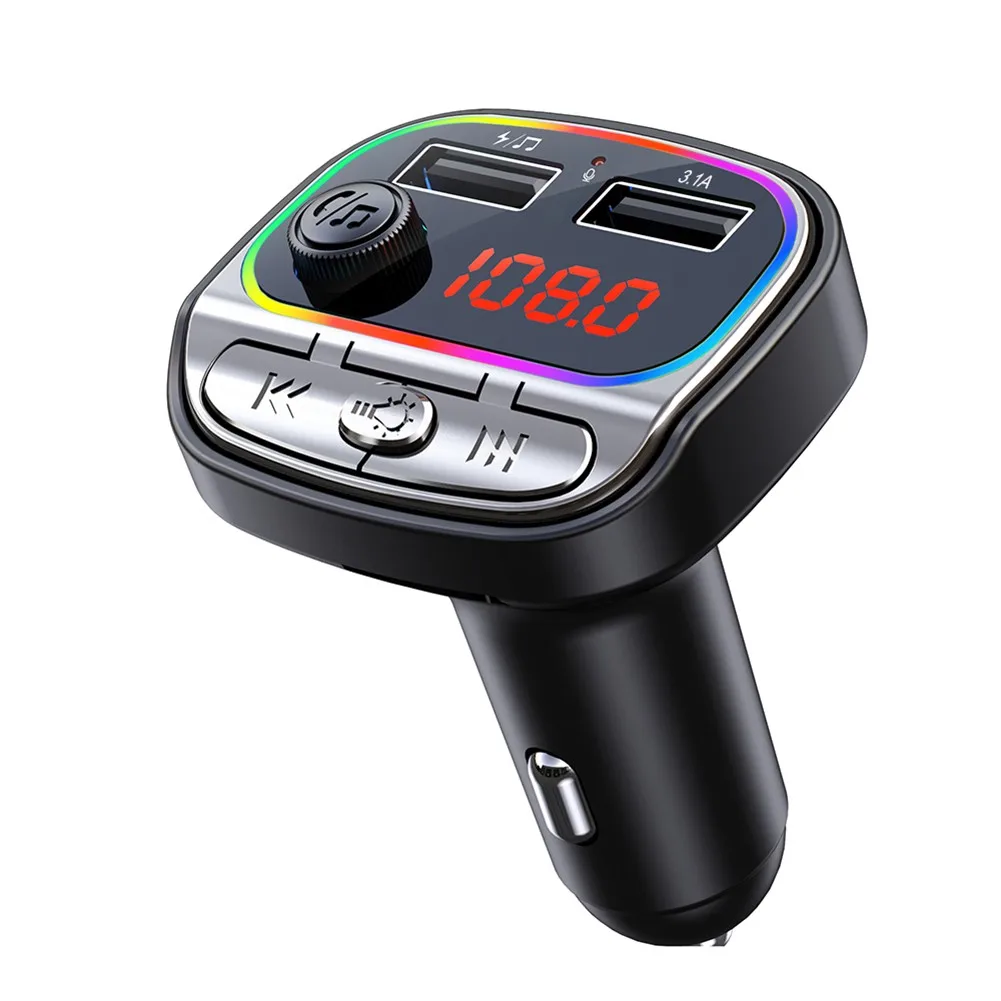 

FM-трансмиттер автомобильный с Bluetooth 5,0 и 2 USB-портами