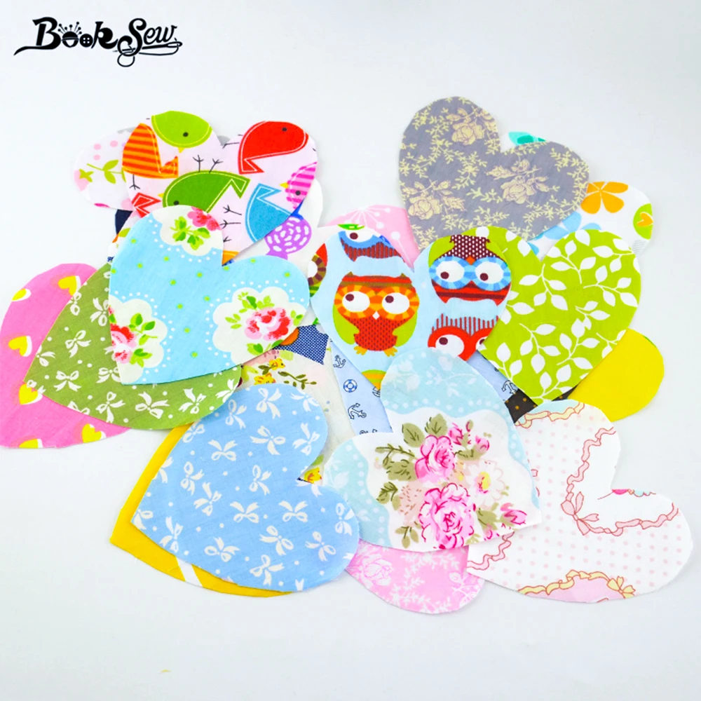 News 30 Pcs/lot No Repeat Designs Cloth Random 10cmx10cm Cotton Patchwork Heart Shape Fabric Charm pack Quilting Fabrics |