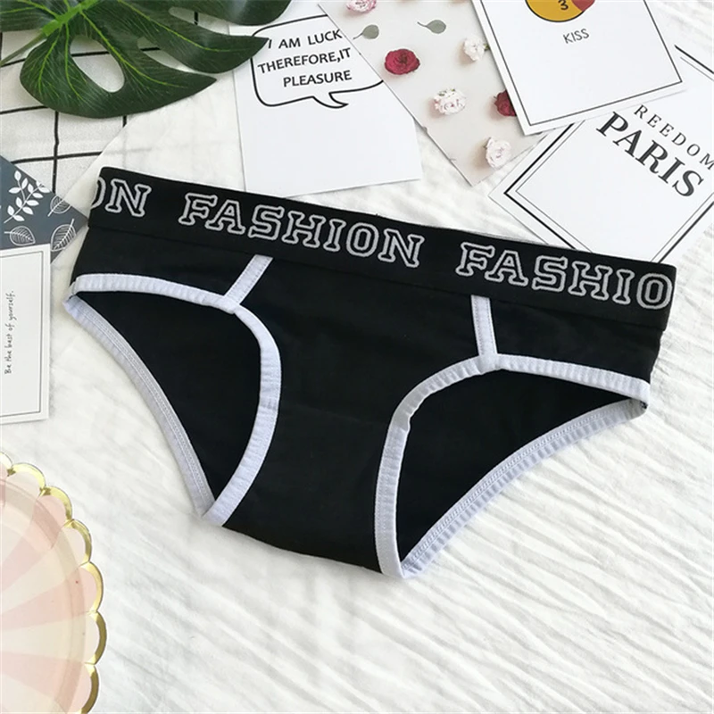 

Women's pure cotton stretch women's briefs briefs mid-waist wide-edge neutral stitching simple comfortable S-XXL A19292