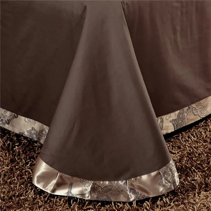 42 4 шт. Европейский стиль шелк тутового шелкопряда Комплект постельного белья