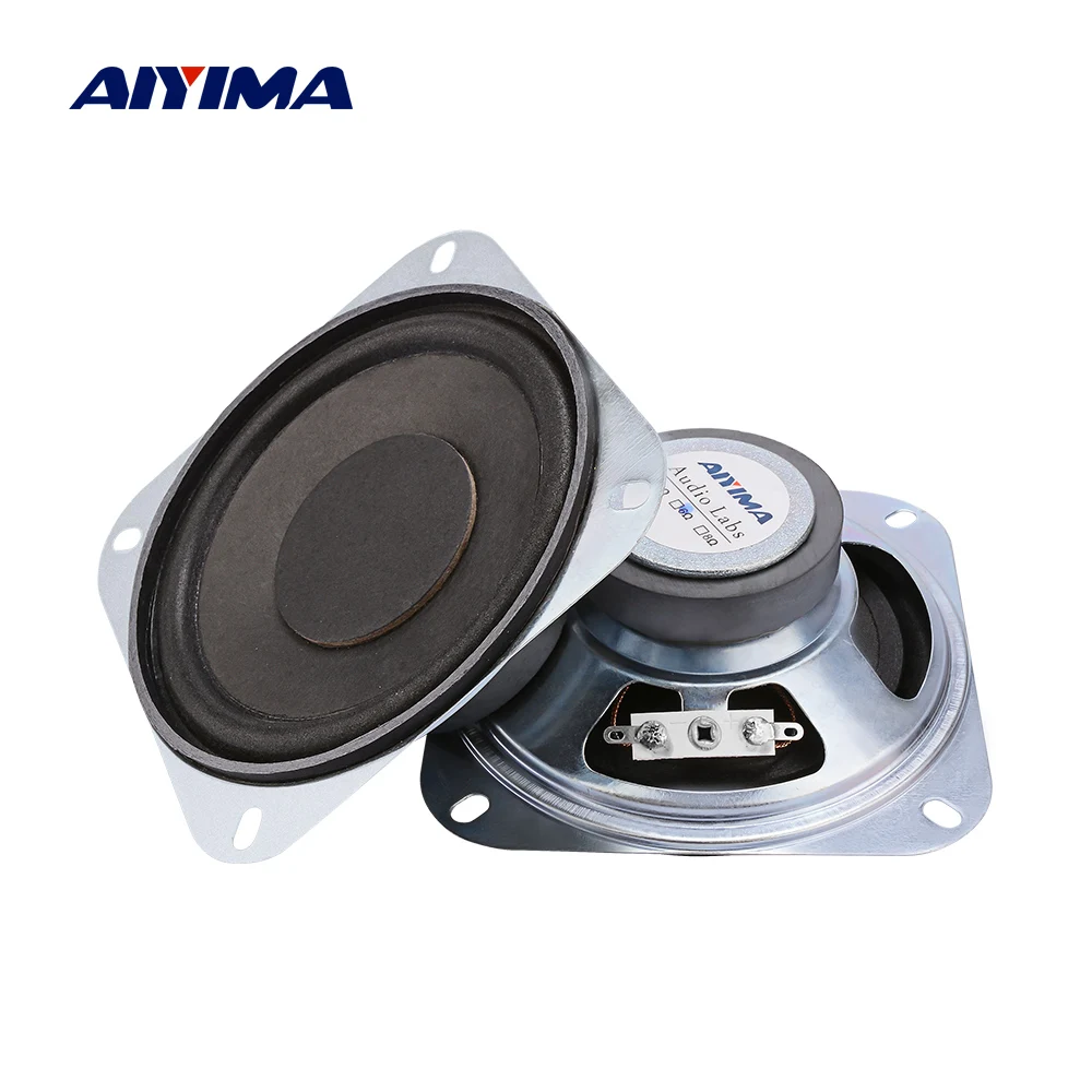 

AIYIMA 2Pcs 4 Inch Audio Portable Subwoofer Speakers 6Ohm 10W DIY Home Theater Sound System Wireless Altavoz BT Speaker