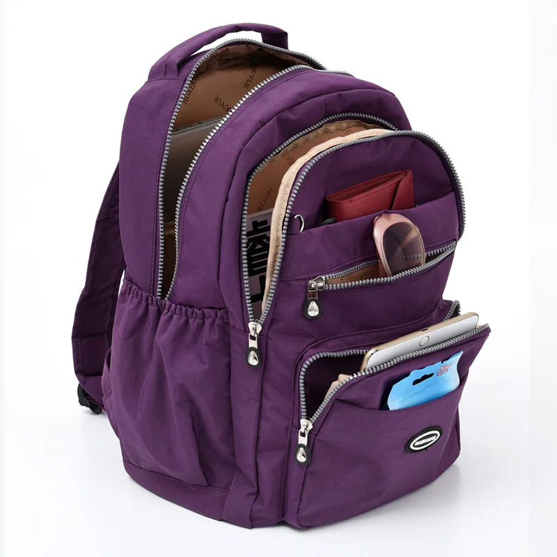 Фото Женский рюкзак водонепроницаемые нейлоновые школьные сумки для