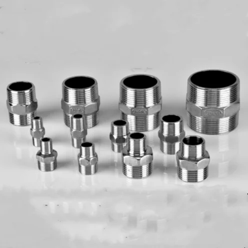

201 Stainless Steel Lengthen 1/4" 3/8" 1/2" 3/4" 1"2"BSP Male x Male Threaded Reducer Pipe Fitting Plumbing Fittings