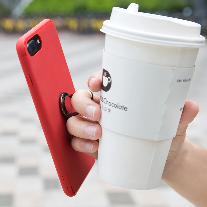 ROCK магнитный автомобильный держатель мягкий чехол из ТПУ с кольцом-подставкой