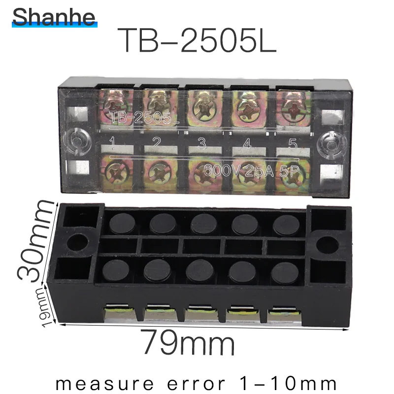 TB-2503 винтовая Клеммная полоса, покрытая барьерным блоком TB-2504 TB-2505 TB-2506 TB-2510 TB-2512 TB - Цвет: TB-2505