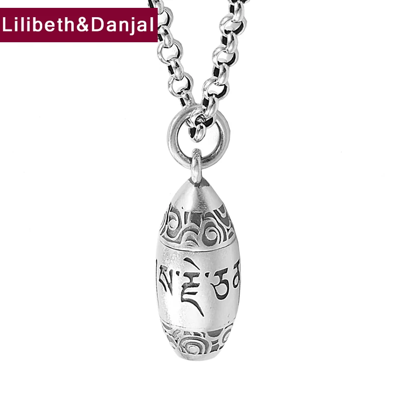 

Буддийские Сутра сердце, могут быть открыты якорная коробка чистый 925 серебряное ожерелье кулон ювелирные изделия для мужчин и женщин 2021 Бе...