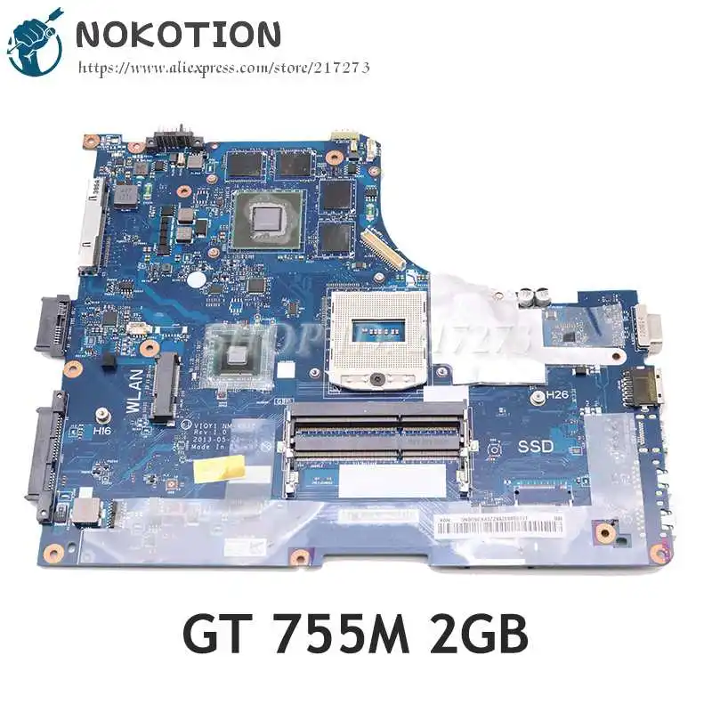 

NOKOTION материнская плата для ноутбука Lenovo ideapad Y510P 15,6 ''основная плата VIQY1 NM-A032 REV 1,0 GT755M 2 Гб видеокарта 1920*1080