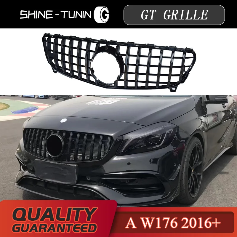 Передняя решетка подходит для mercedes A class W176 GT GTR решетка A180 A200 A260 A45+ авто гоночный Гриль без эмблемы