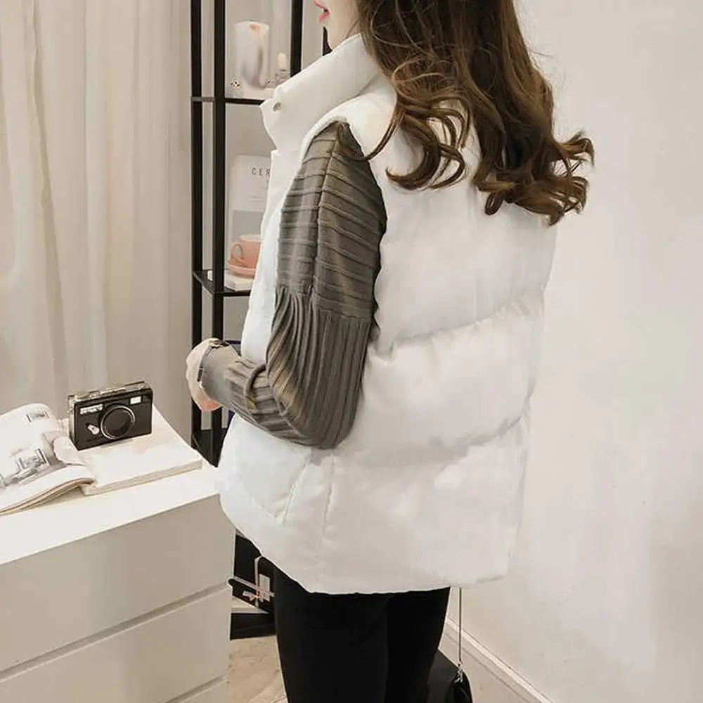 Женское приталенное пальто зимняя куртка без рукавов Приталенный жилет