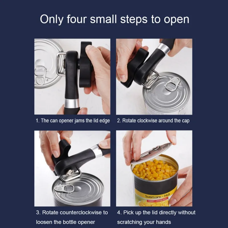 

Professional Safety Cut Can Openers, Flat Edge Can Openers, Hand-held Manuel Can Openers, Ergonomic Flat Edge Can Openers,