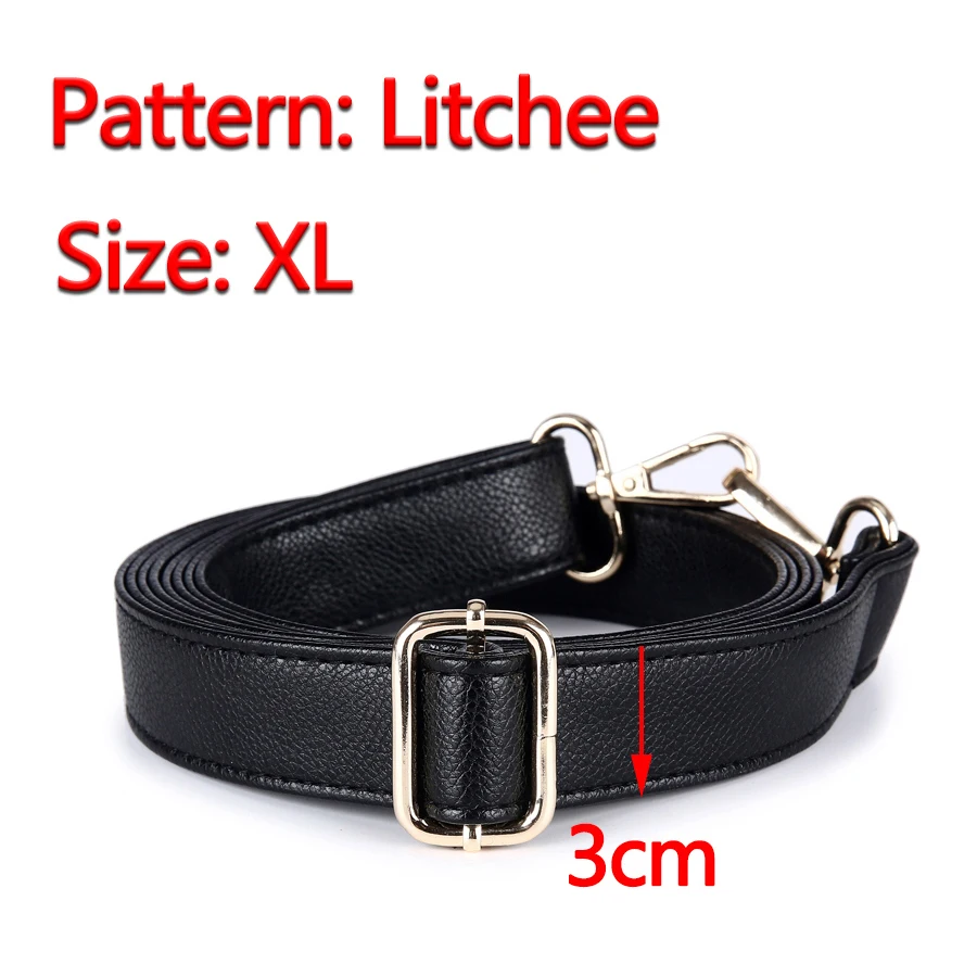 Длинный регулируемый черный ремешок для сумки Сменный ремень из искусственной