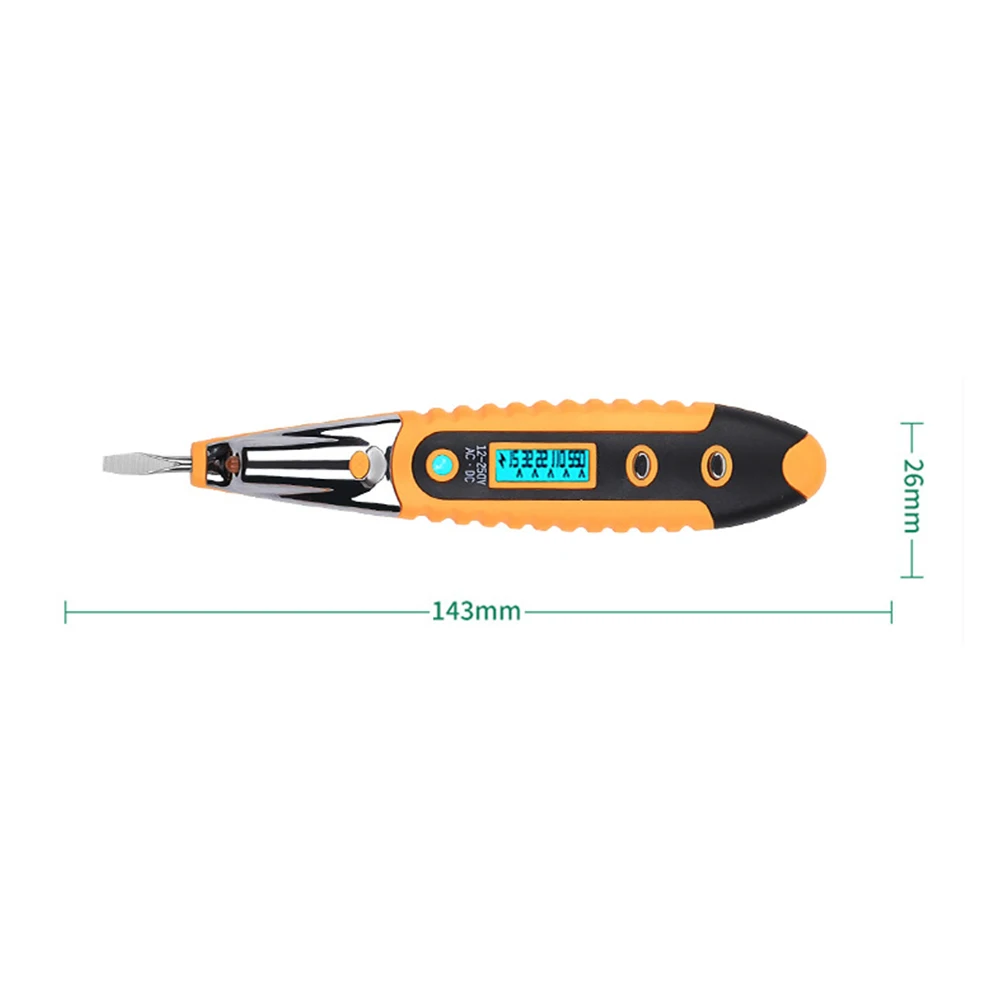Digital Induction Voltmeter AC DC 12-250V Voltage Detector Tester Pen With LED Light Indicator | Инструменты