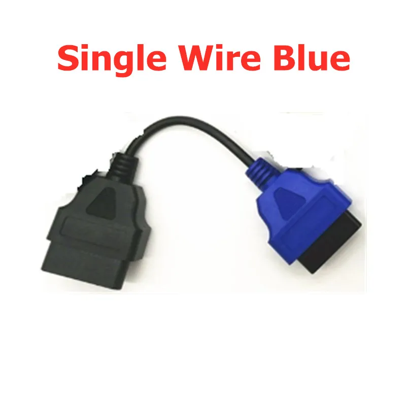 Лучшая цена OBD2 Соединительный кабель для FIAT ECU Scan и Multi ECU Scan 6 цветов однопроводный кабель для FIAT ECU 6 адаптеров