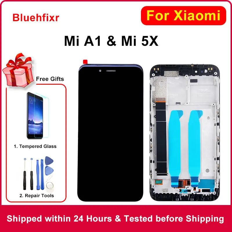 Оригинальный ЖК дисплей для Xiaomi Mi A1 экран с рамкой 10 сенсорный сменный 5X MiA1 Mi5X