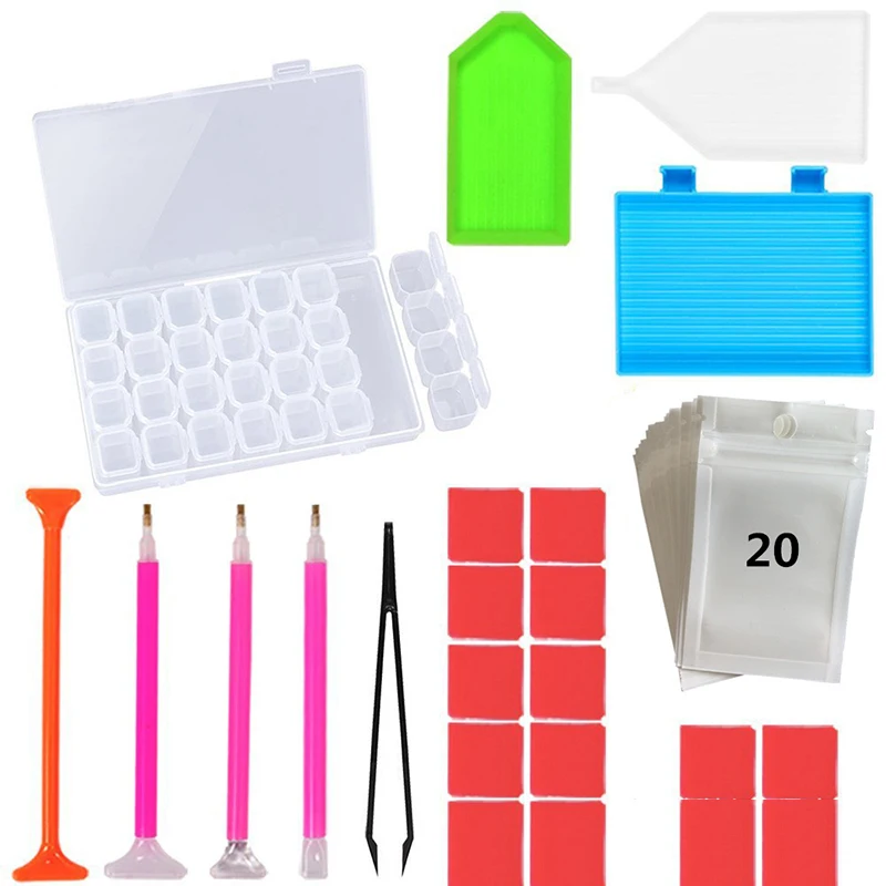 40 шт. алмазная живопись инструменты для вышивки крестом Набор 200 г Пинцет ручка