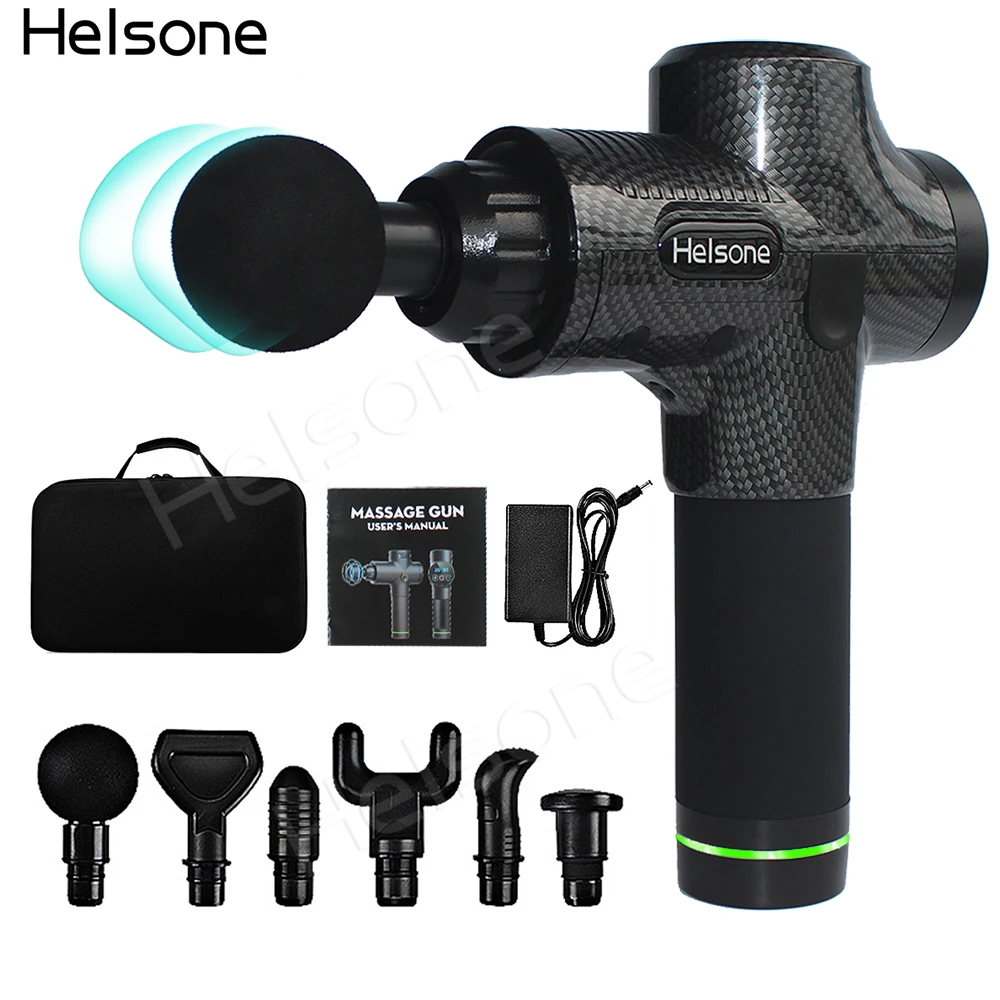 

30 Speed 6 Heads Massage Gun Neck Pain Relax Deep Tissue Muscle Massager Stick Body LCD Display Fascia Gun Built-in 2500mAh