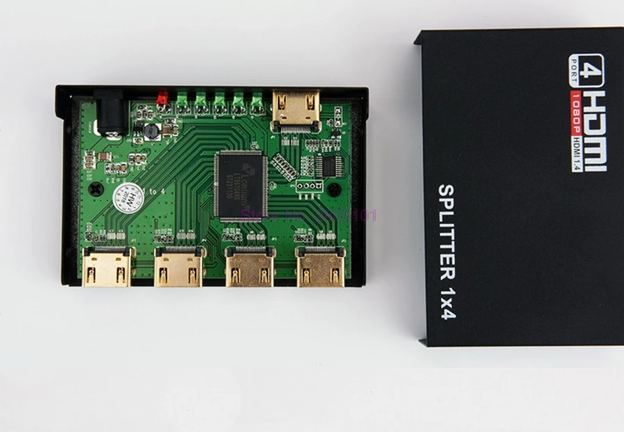 Dhl или fedex 20 шт. 1 в 4 выхода HDMI сплиттер 1x4 порта Hdmi концентратор ретранслятор