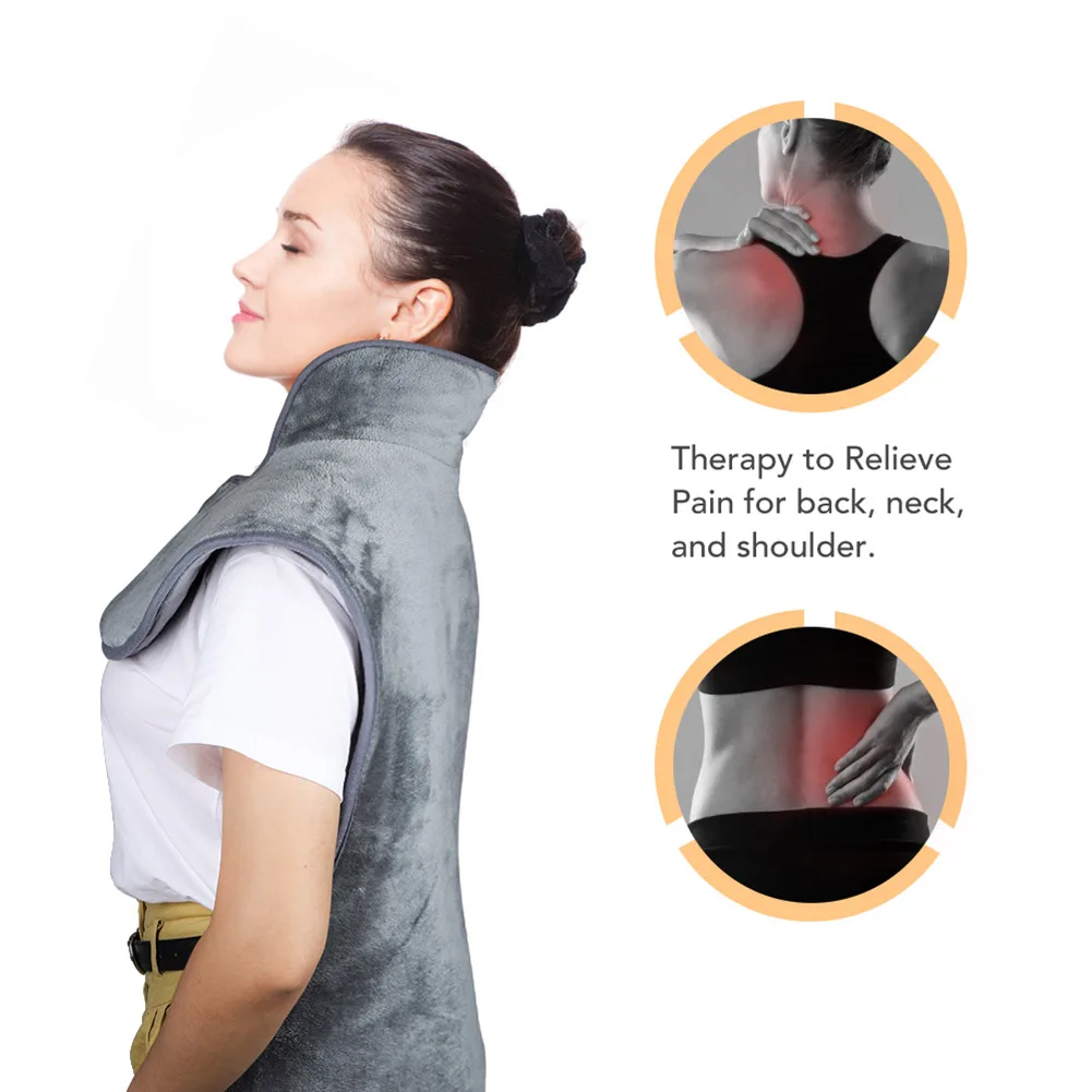 

Electric Warming Heating Massage Shawl Blanket Heated Pad for Neck Back Warmer Heat Wrap Adjustable Temperature Seting Belt