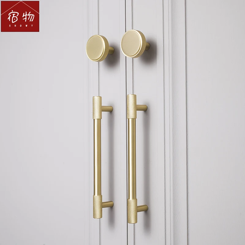 Прозрачная сетчатая латунная ручка для шкафа гардероба дверная в скандинавском