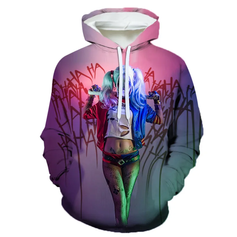 

Spring And Autumn New3d Men's And Women's Hoodie Sexy Clown Girl Print Sweatshirt Pullover Fashion Long Sleeve Casual Top