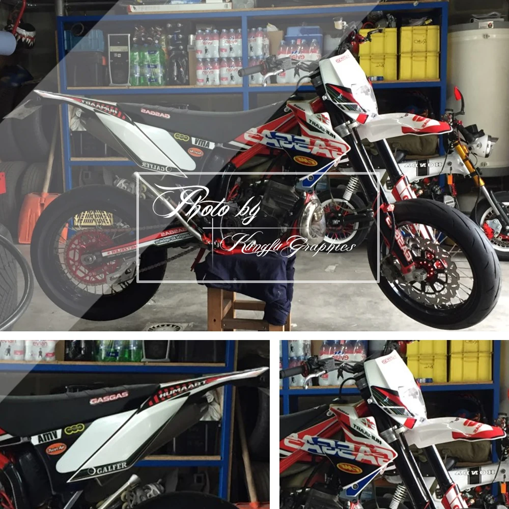 Комплект виниловых наклеек KUNGFU GRAPHICS для газа EC 125 200 250 300 2T 450 4T шесть дней 2011 2012 2013