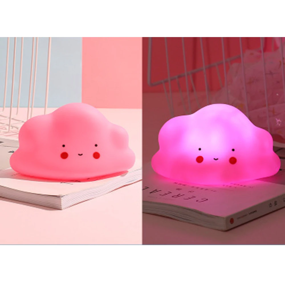 

Cartoon Ins Cloud Shape LED Night Light Children'S Room Sleep Peacefully Night Lamps Home Decor Cute Christmas Gift For Kids