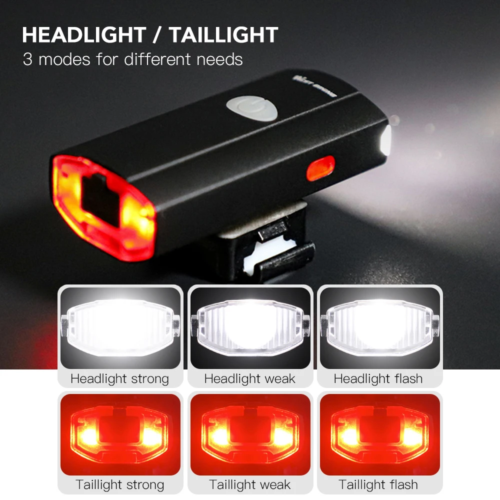 2 в 1 велосипед светильник USB Перезаряжаемые Велоспорт Шлем головной