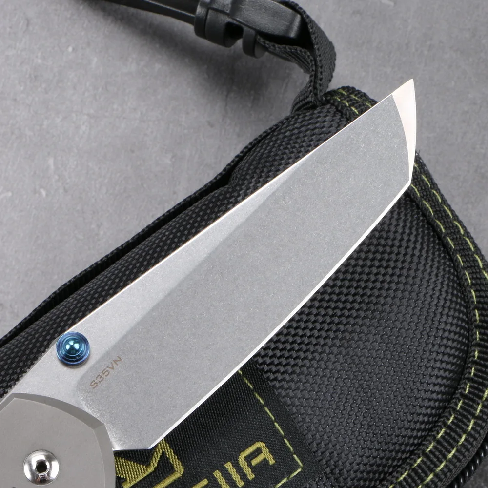 

Kanedeiia Large Sebenza 21 folding Knife S35VN Stonewash blade titanium handle outdoor camping hunting fruit knives EDC tools