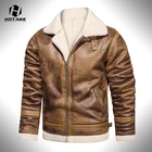 Мужская Флисовая кожаная куртка, сезон осень-зима 2022, Толстая теплая Военная верхняя одежда, облегающие повседневные байкерские кожаные куртки для мотора