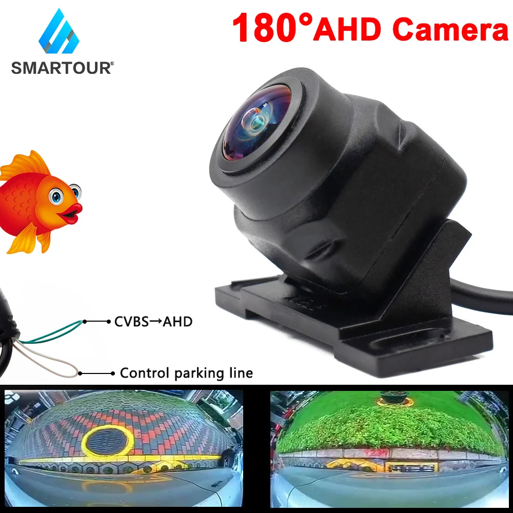 

SMARTOUR AHD 720P 180 градусов Автомобильная камера рыбий глаз звездный свет ночное видение HD Автомобильная камера заднего вида резервная камера за...