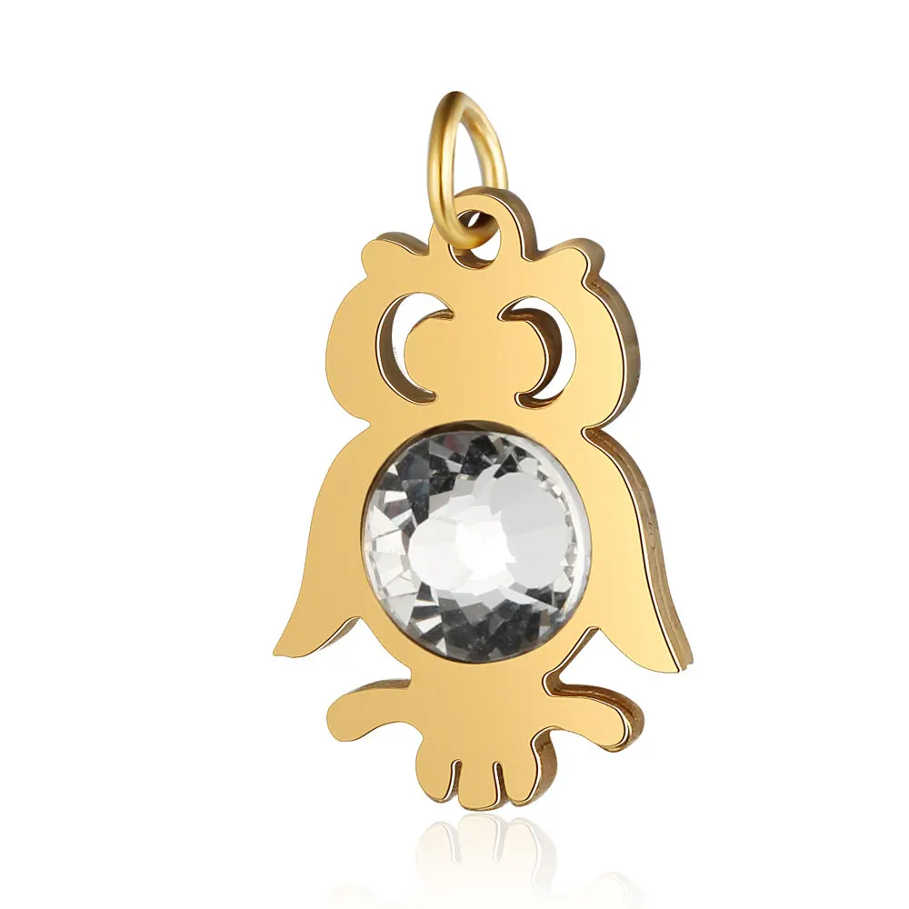 5 шт. Humming Bird Night Owl Bird Charm нержавеющая сталь ювелирные подвески для самостоятельного изготовления полированные никогда не тускнеют - Окраска металла: T579D-2x5