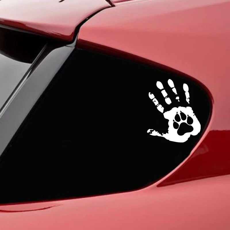 

Palm Dog Funny Car Sticker Vinyl Waterproof Decal Bumper Rear Windshield Cover Scratch Personalized Car Shape Decoration