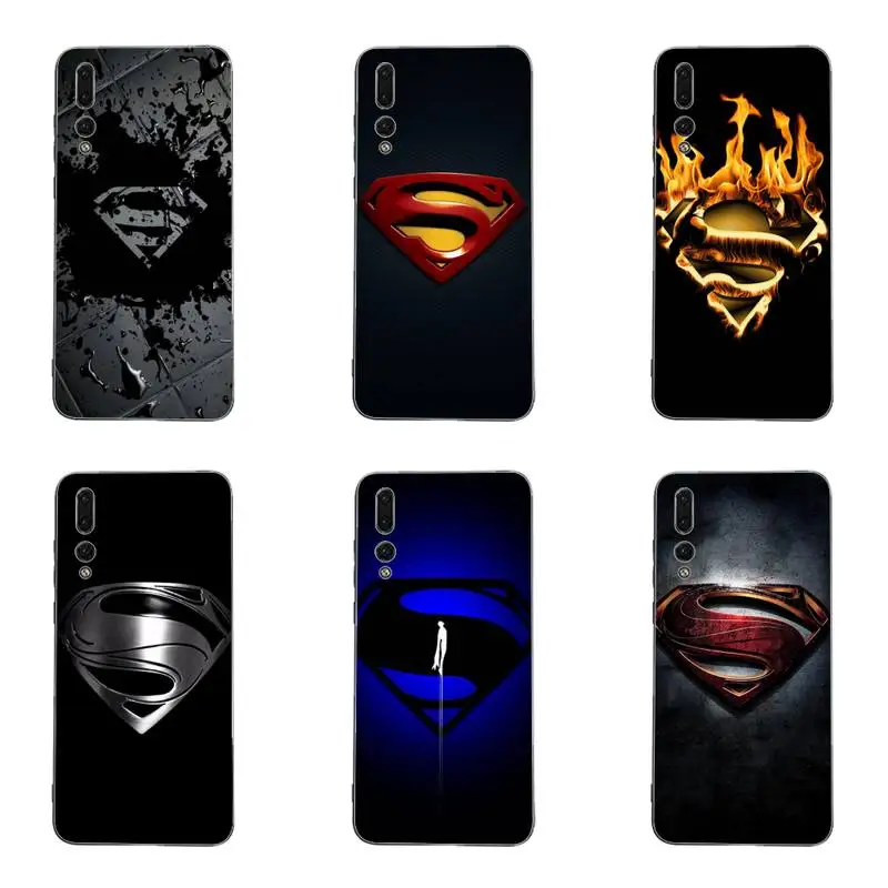 

Boy Supermans Phone Case For Huawei Mate10 20Lite 20X Mate20 30 40 Pro Nova3 4 4E 3i Nova5 5ipro Black Soft TPU Case