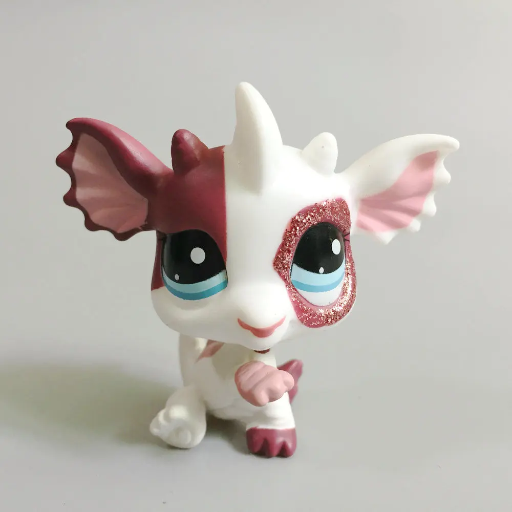 Littlest Pet OOAK Черный Дракон Собака Фигурка ручной росписи для детская игрушка