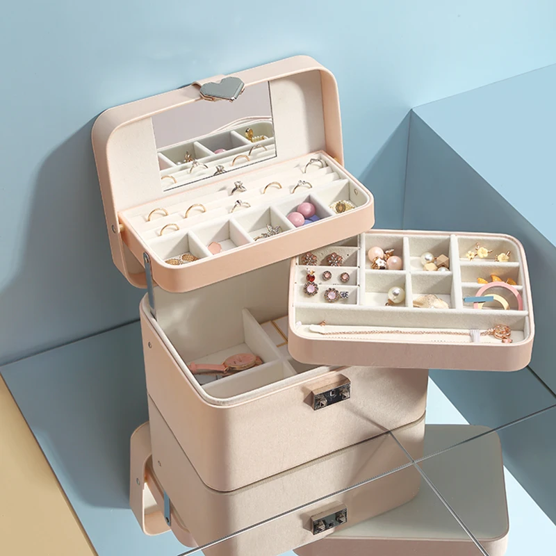 Новая многослойная Автоматическая шкатулка Casegrace для ювелирных изделий из кожи