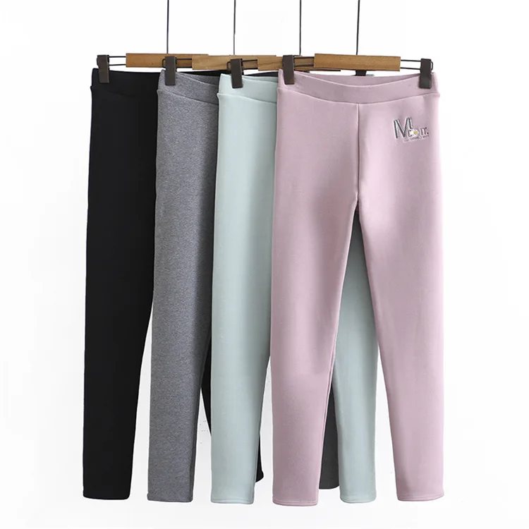 

New Ladies Autumn Winter Plus Size Basic Pants Legging For Women Large Slim Elastic Wool Liner Pink Warm Trousers 3XL 4XL 5XL