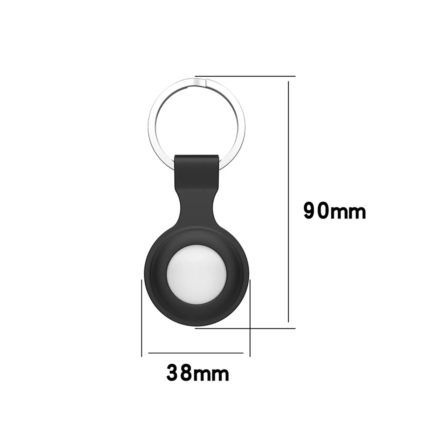 

Silicone Protective Case On For Apple Airtags Locator Tra-cker Cover Protective Case Full Protection Track Shell 2021 NEWEST