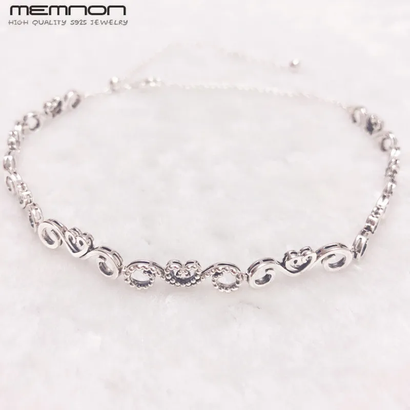 Серебряное ожерелье-чокер Memnon S925 в форме сердца серебро 925 пробы ювелирные