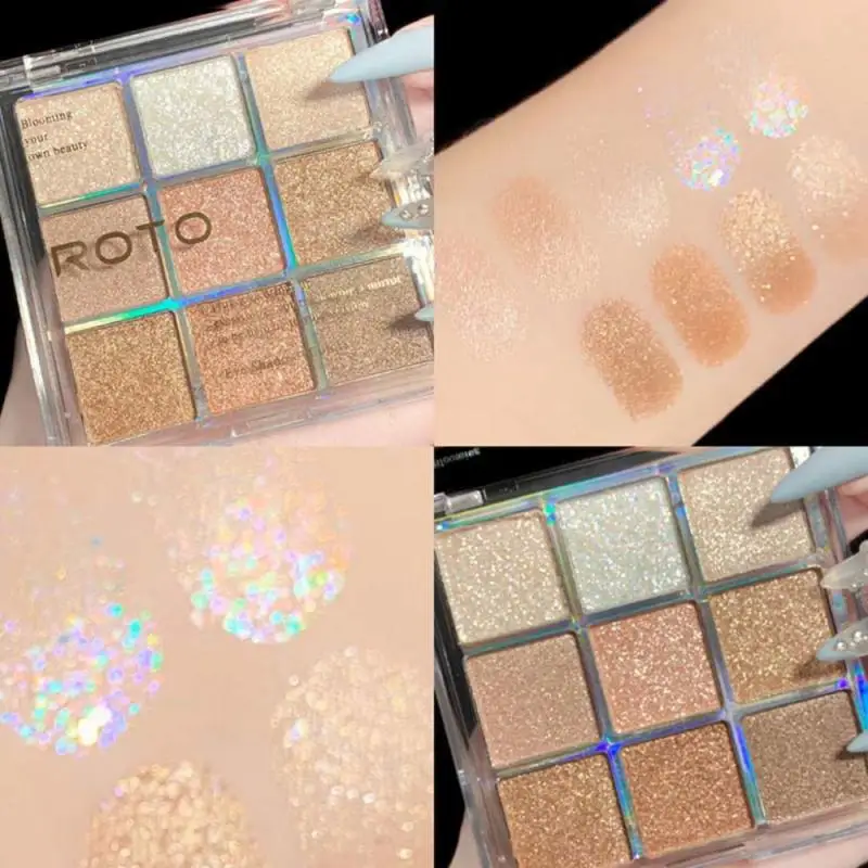 Палитра матовых блестящих теней для век Шиммер пигментированные тени стойкий