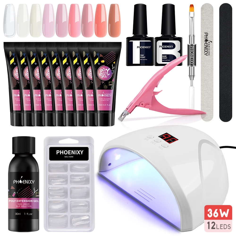 

Набор для маникюра, набор УФ-геля для ногтей, УФ-светодиодная лампа, гель для фотоскольжения, акриловый гель для дизайна ногтей