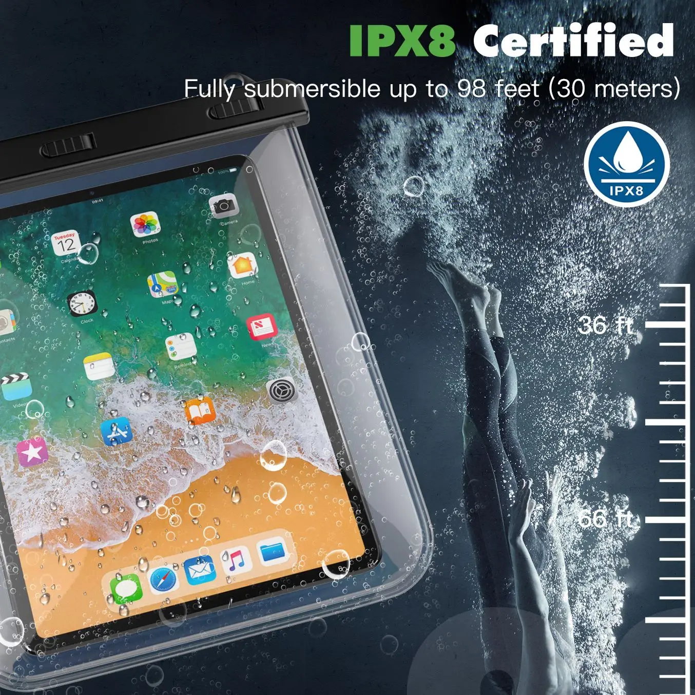 Универсальный Водонепроницаемый чехол для планшета Ipad Samsung Xiaomi плавающая сухая