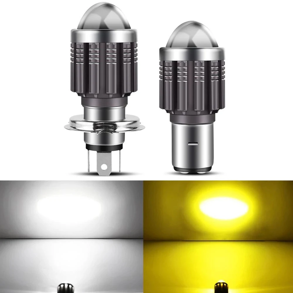 

New CSP 10000Lm Moto H4 BA20D LED Moto Motorcycle Headlight Bulbs Lens Yellow Hi Lo Lamp Motorbike Headlight Lamp