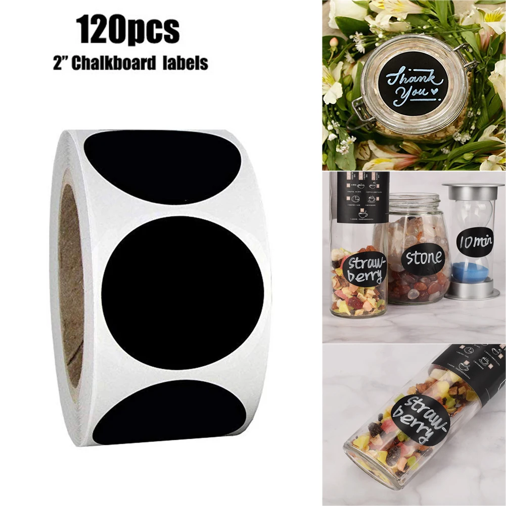 

120P Erasable Blackboard Sticker Craft Kitchen Jars Organizer Labels Chalkboard Chalk Board Sticker Black Board Label Stickers