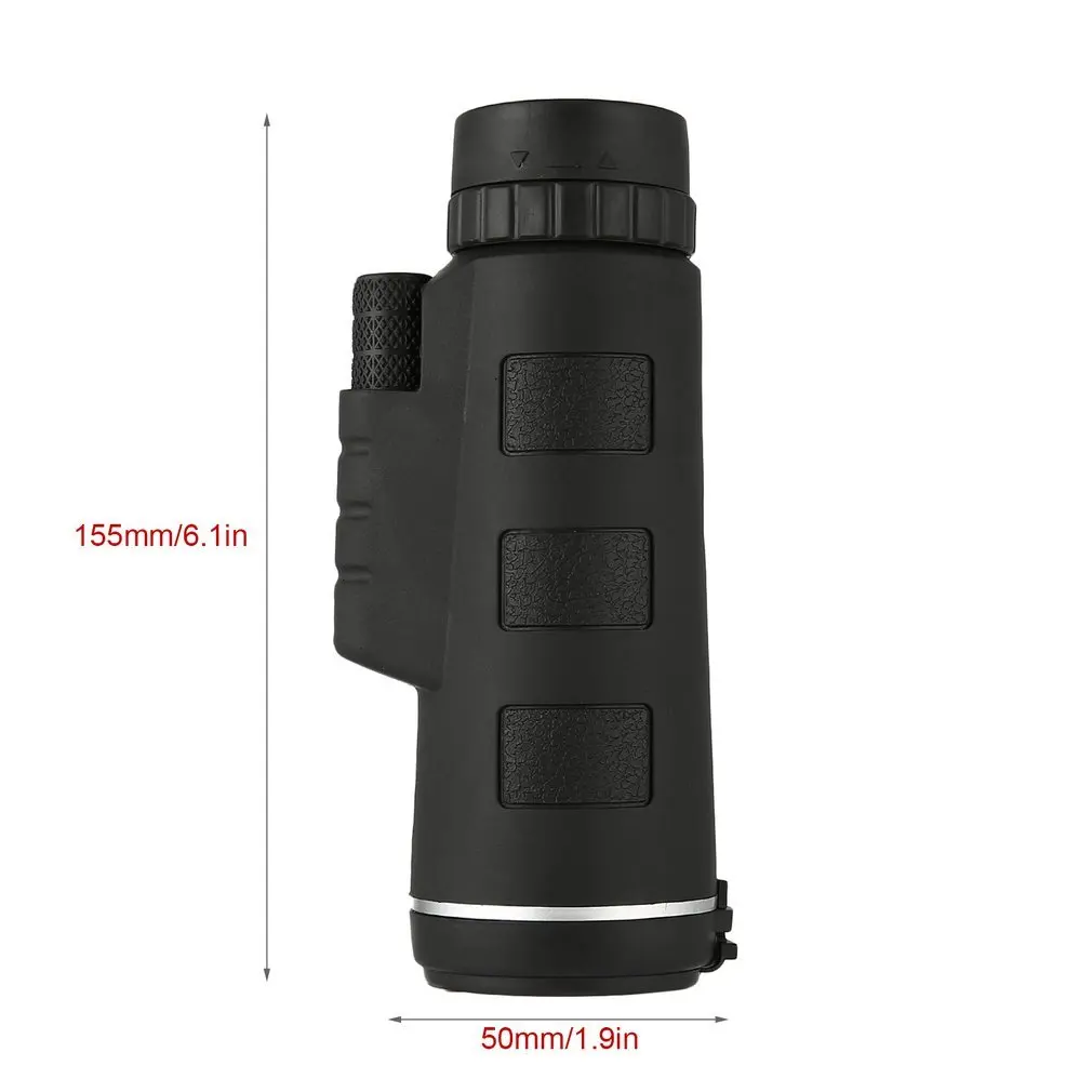 

40X60 Monocular Telescope Wide Angle Night Prism Scope With Compass Phone Clip Tripod Outdoor Portable Telescope
