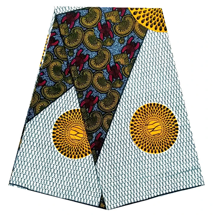 Ghanaian Kente Ткань с воском гарантированное настоящий голландский настоящий воск дизайн для ткани горячий Veritablee воск печать ткань в 6 ярдов - Цвет: as picture