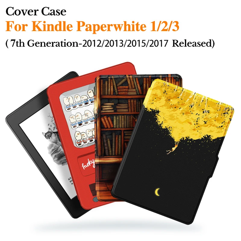 Из искусственной кожи на магнитной застежке чехол для Kindle Paperwhite 1/2/3 читалка(7th Gen2012/2013// выпуска) Авто Режим сна/Пробуждение