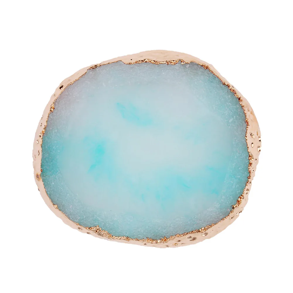 

1pc Natural Resin Agate Nail Color Paint Palette Holder Drawing Nail Art Color Palette for Nail Mixing Display Nail Art Tools #W