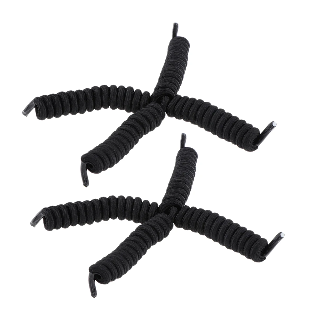 4x взрослые эластичные шнурки без галстука Триатлон кудрявые для обуви|Шнурки| |