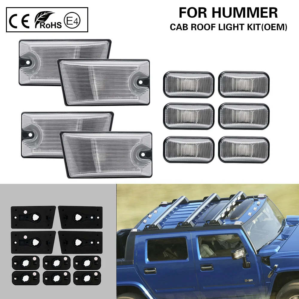 10 шт. комплект освесветильник для крыши кабины Hummer H2 2003 2009 SUT 2005 2009|Сигнальная